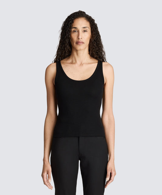 Women's Merino Rib Scoop Neck Tank