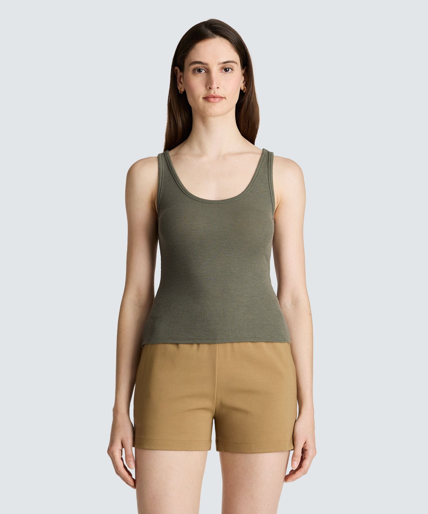 Women's Merino Rib Scoop Neck Tank