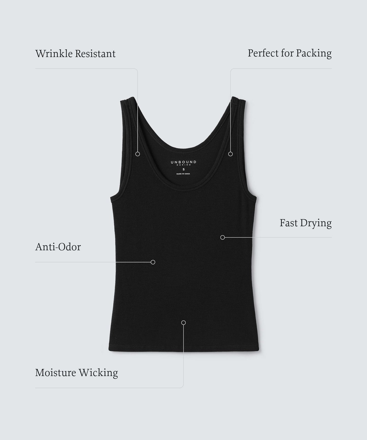 Women's Merino Rib Scoop Neck Tank