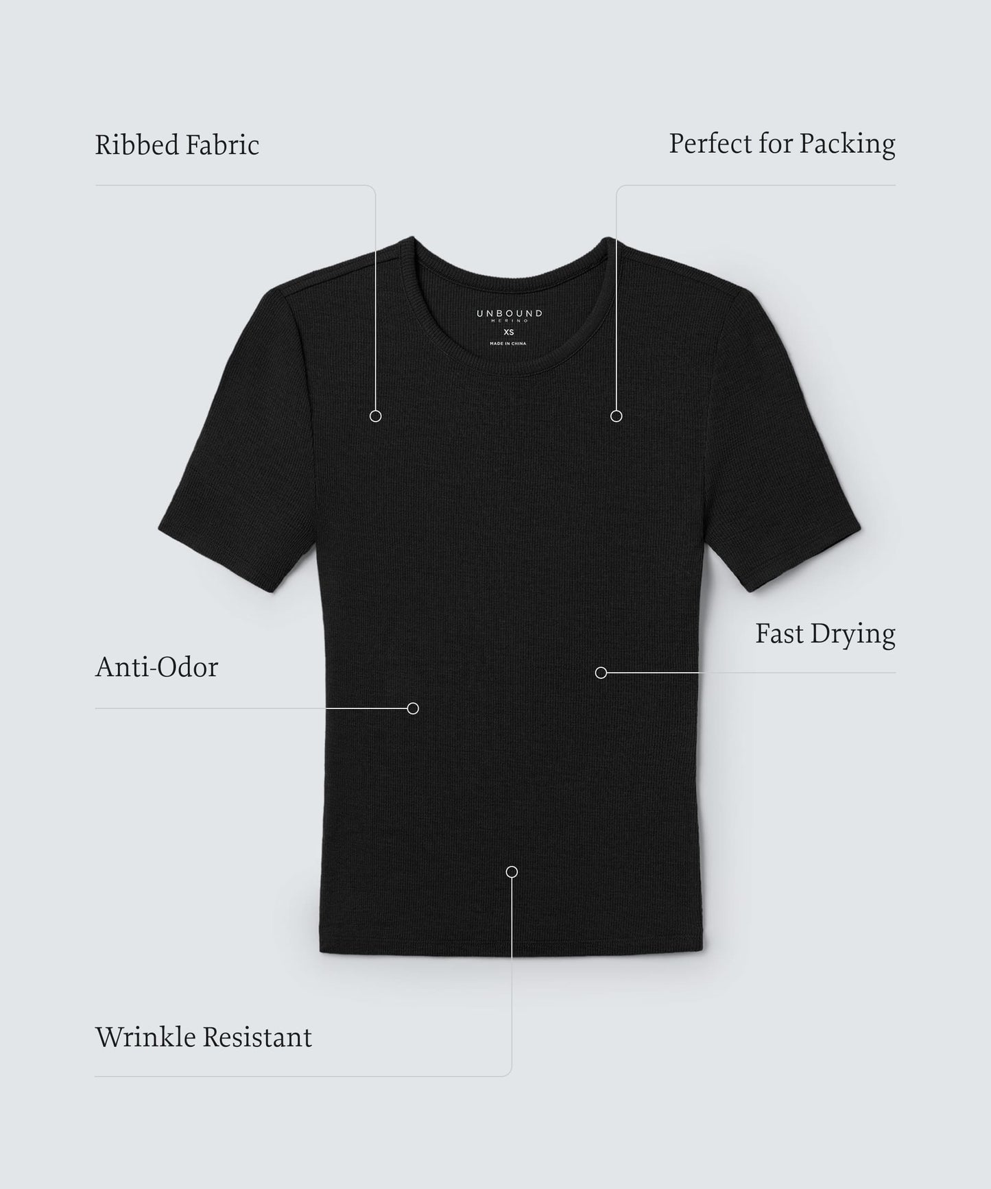 Women's Rib Fitted Crew Neck T-Shirt
