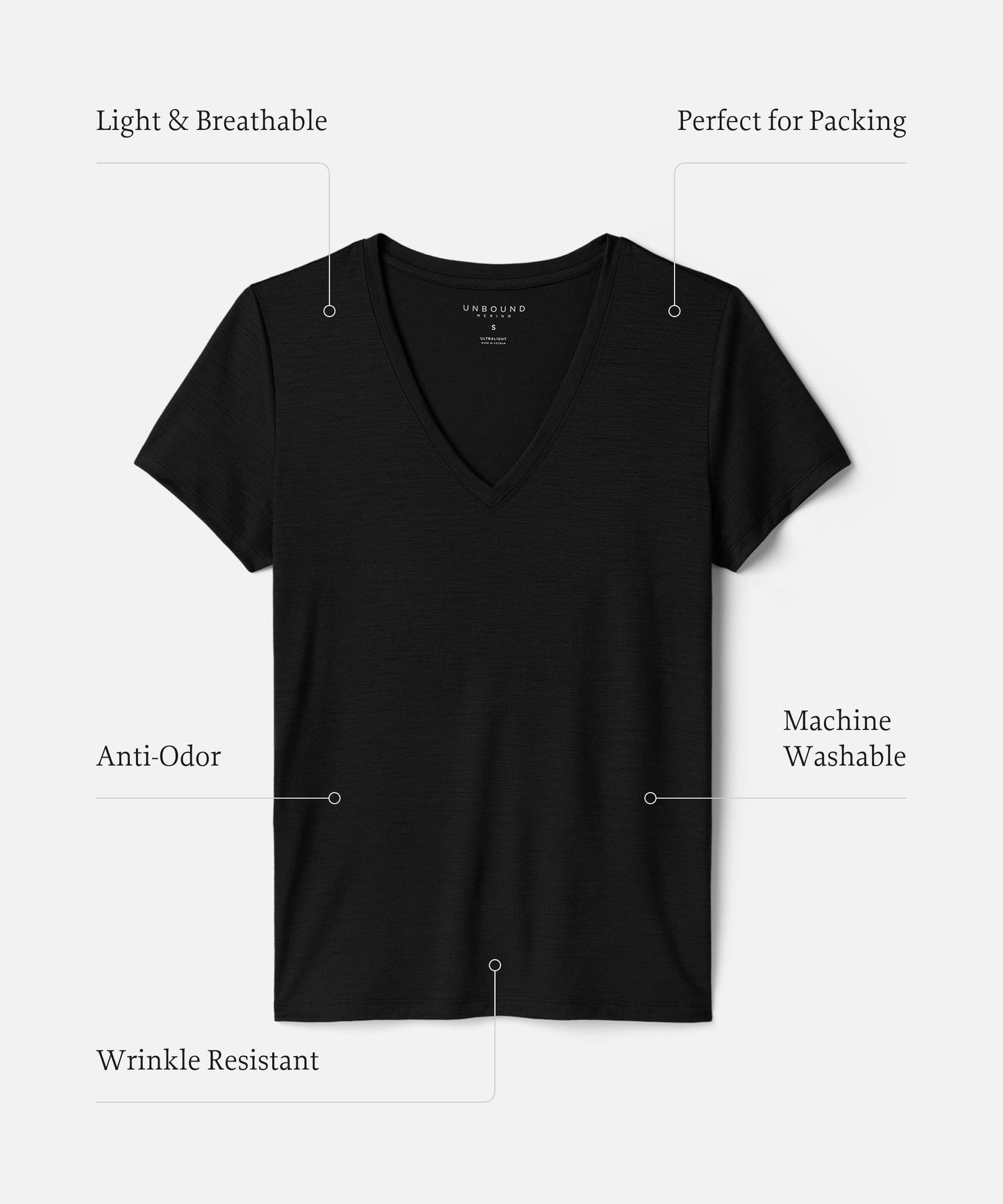 Women's Ultralight Merino V-Neck T-Shirt