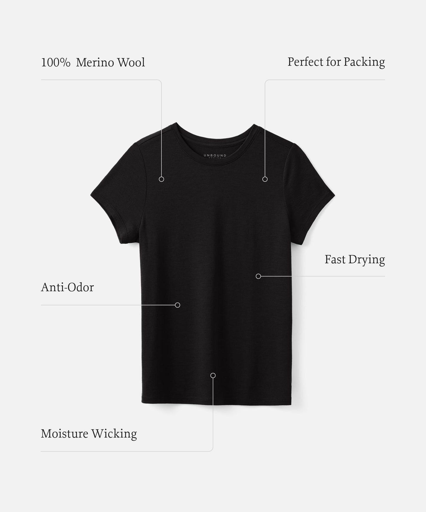 Women's Merino Crew Neck T-Shirt