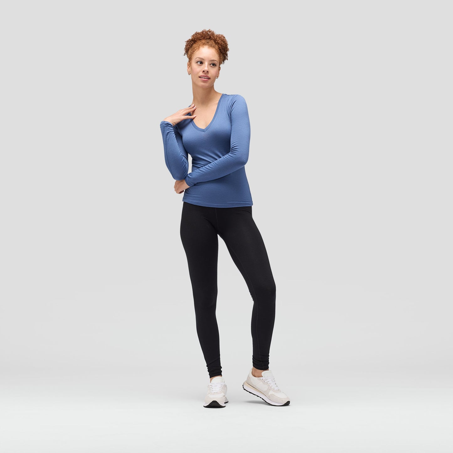 Women's Slim Merino Long Sleeve V-Neck