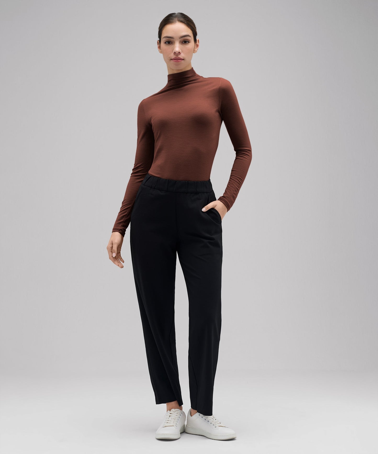 Women's Merino Mock Neck Top