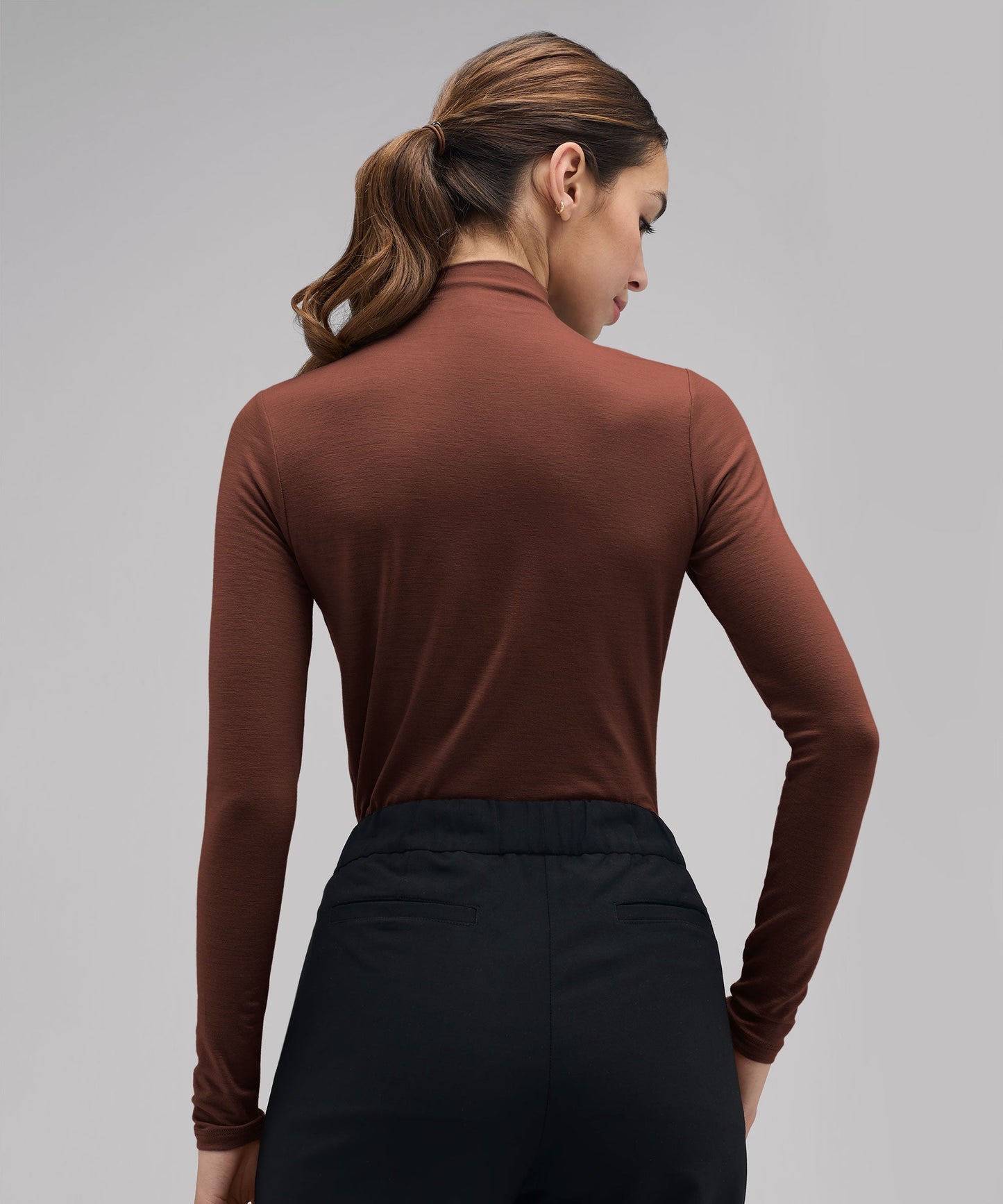 Women's Merino Mock Neck Top