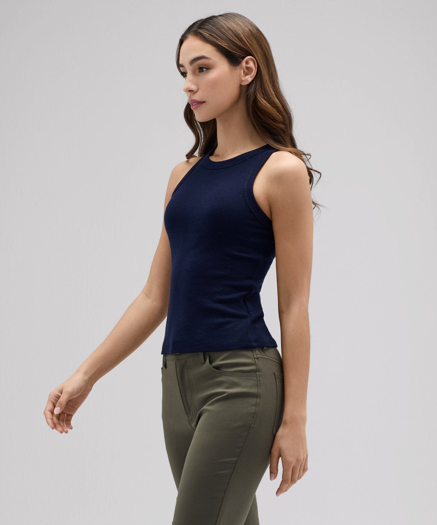 Women's Merino Ribbed Racer Tank