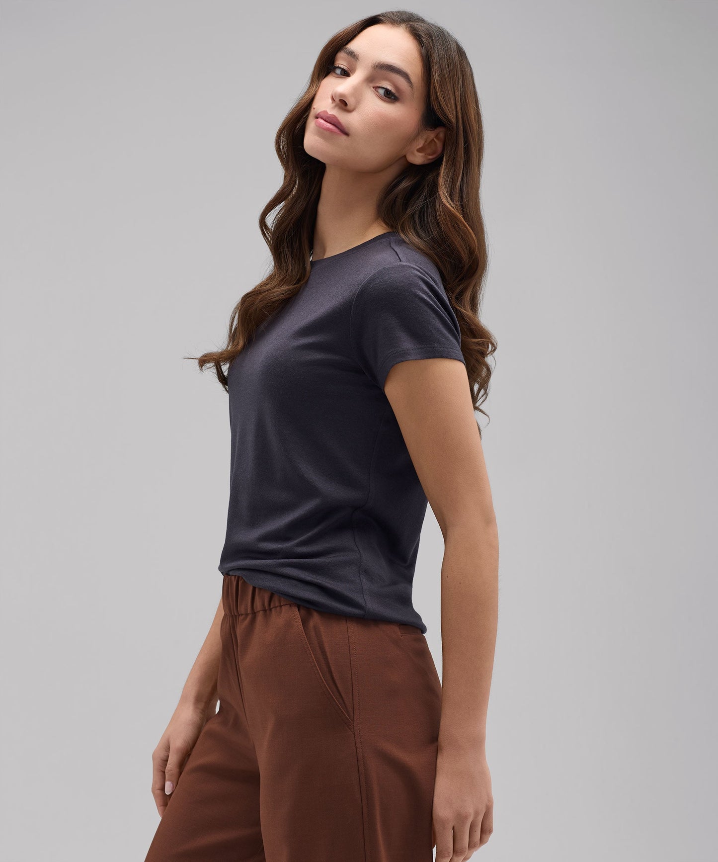 Women's Slim Merino Crew Neck T-Shirt