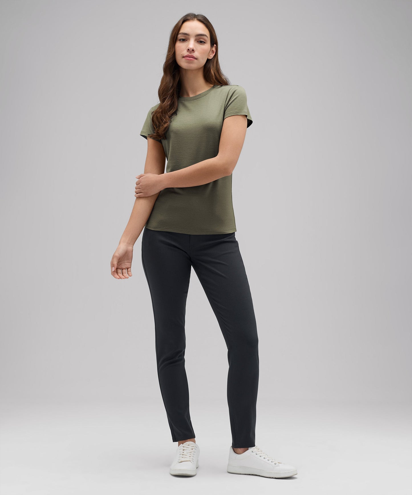 Women's Slim Merino Crew Neck T-Shirt
