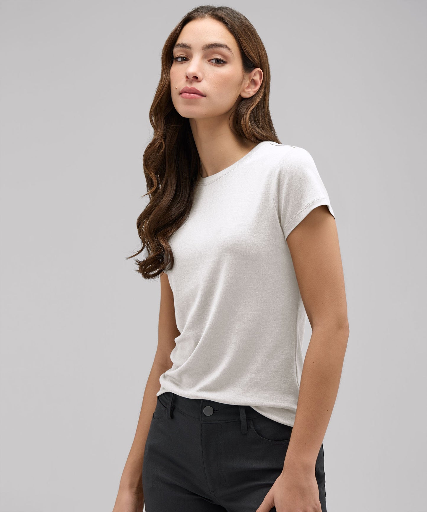 Women's Slim Merino Crew Neck T-Shirt