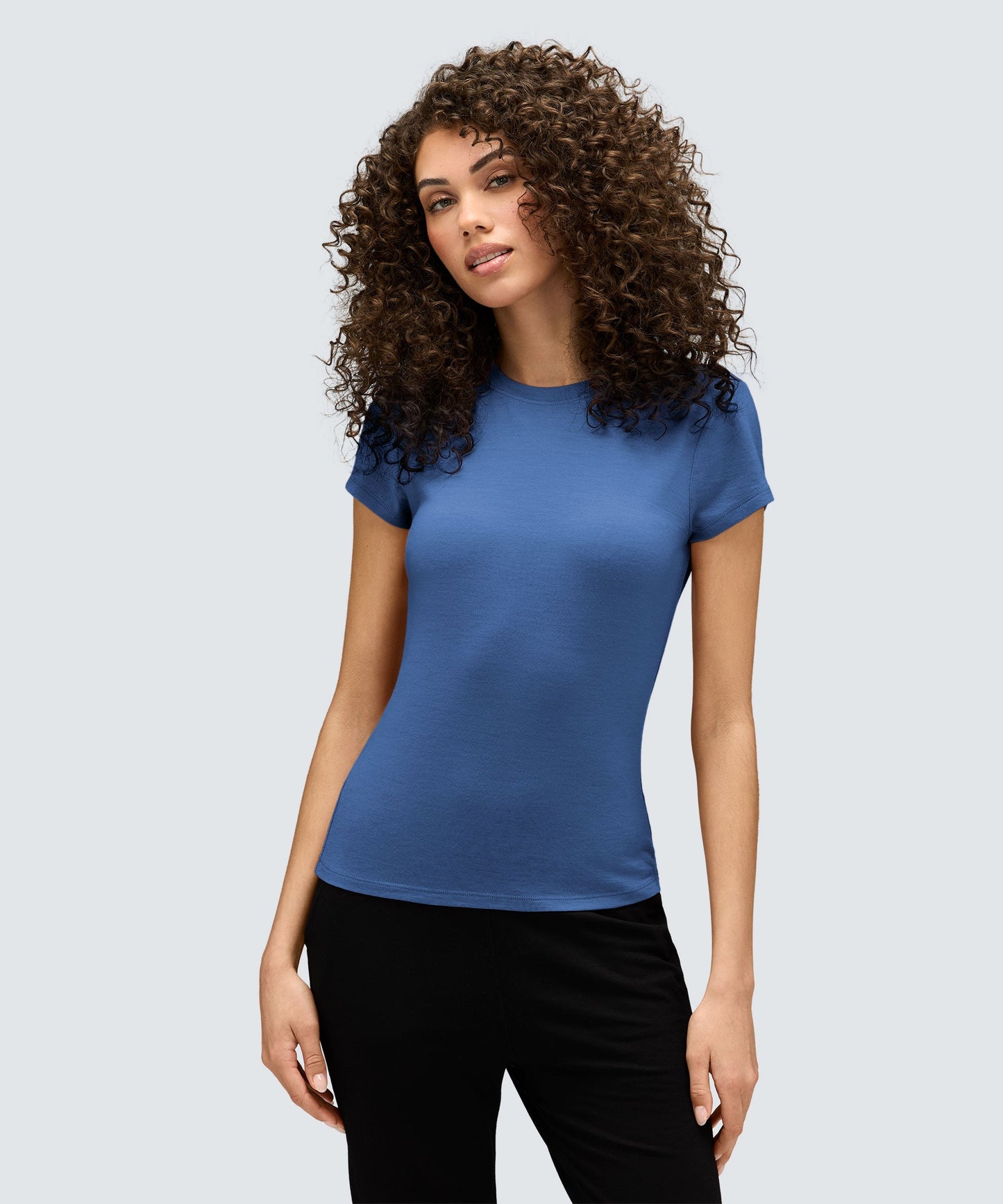 Women's Slim Merino Crew Neck T-Shirt