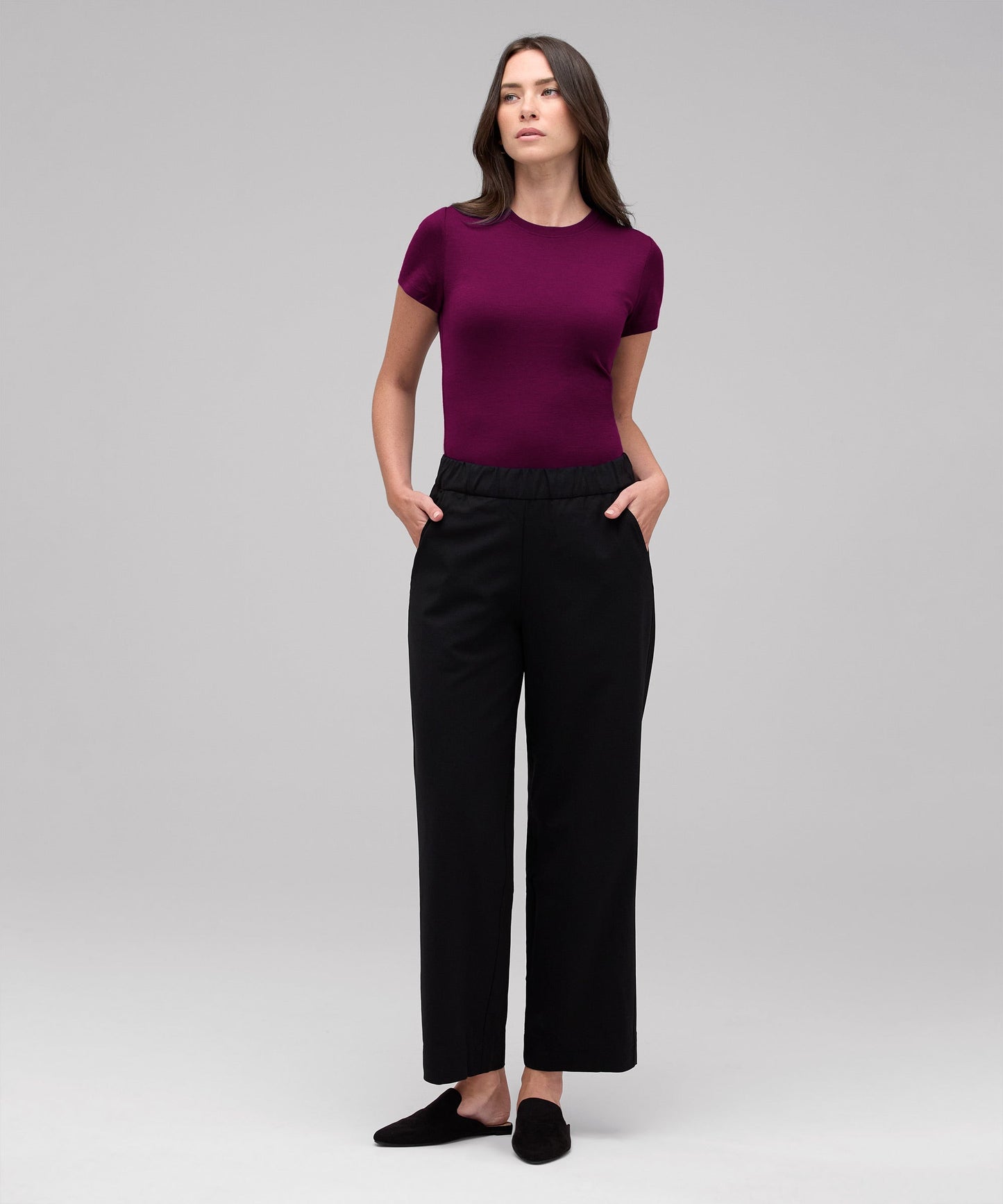 Women's Slim Merino Crew Neck T-Shirt