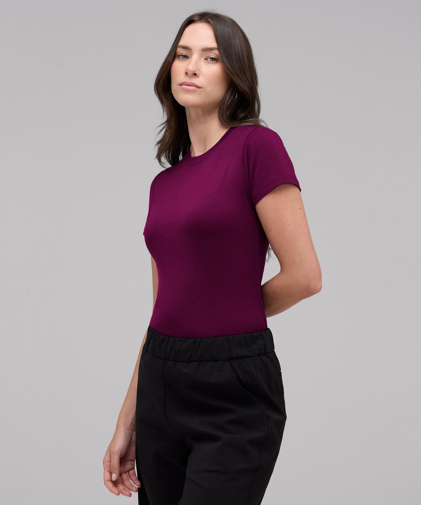 Women's Slim Merino Crew Neck T-Shirt