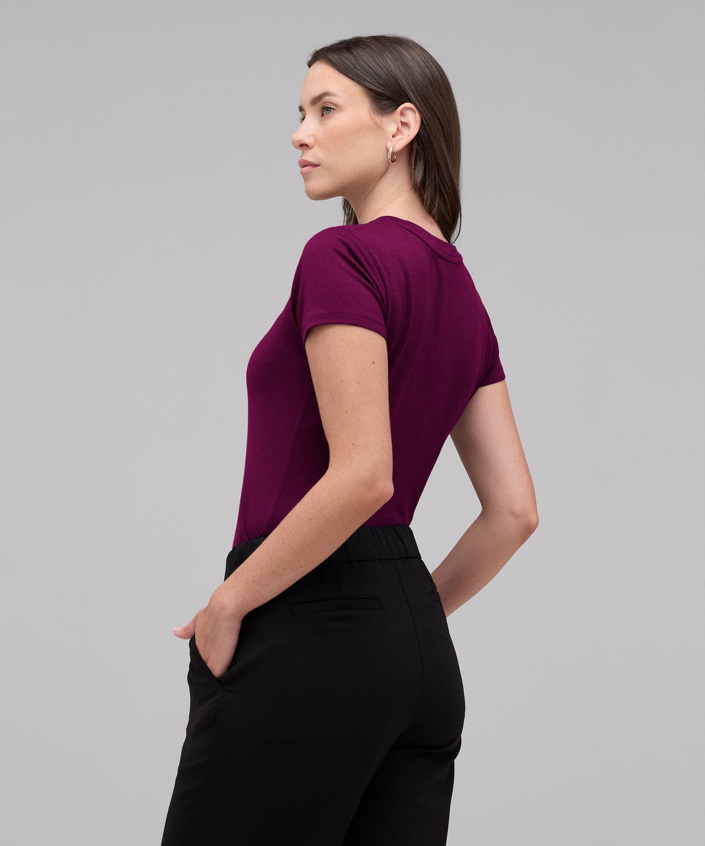 Women's Slim Merino Crew Neck T-Shirt