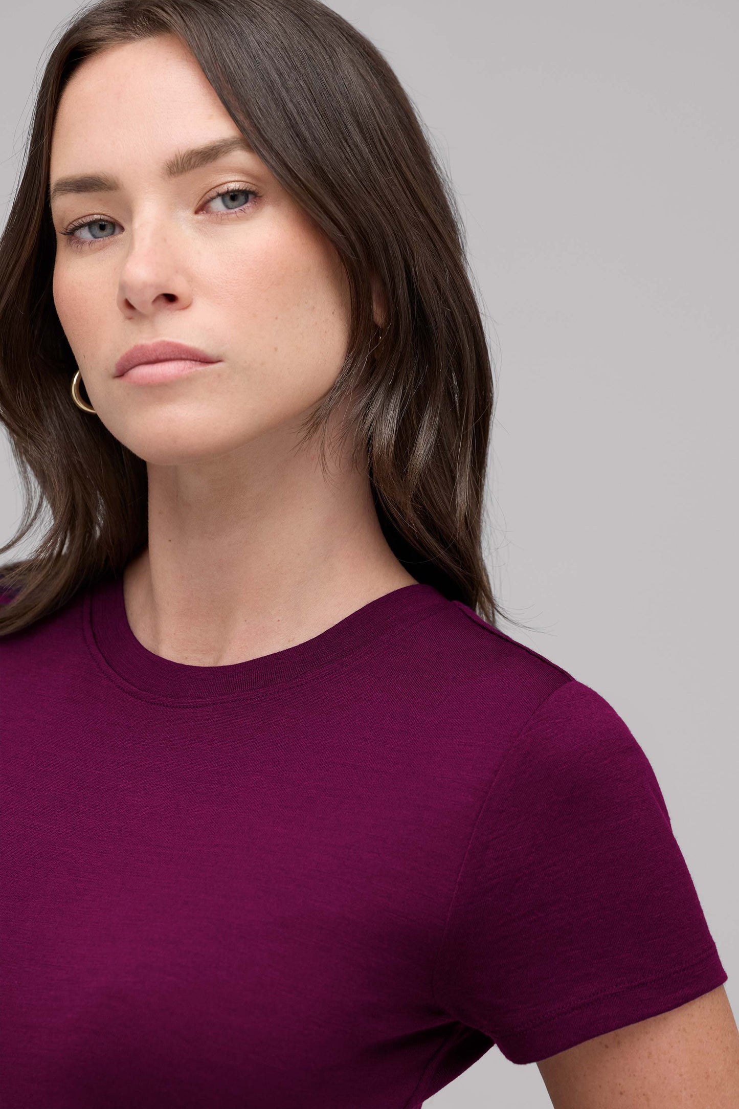 Women's Slim Merino Crew Neck T-Shirt