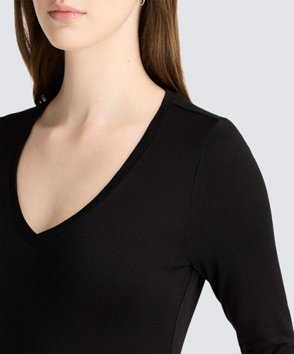 Women's Slim Merino Long Sleeve V-Neck