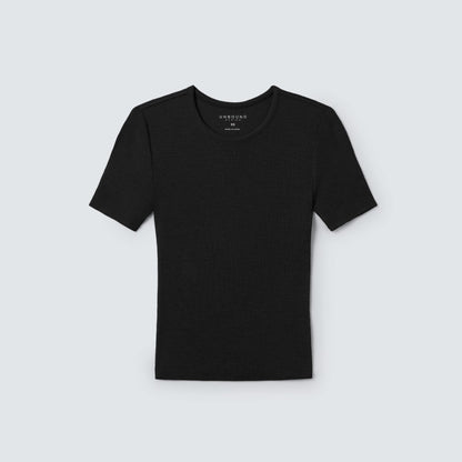 Women's Rib Fitted Crew Neck T-Shirt