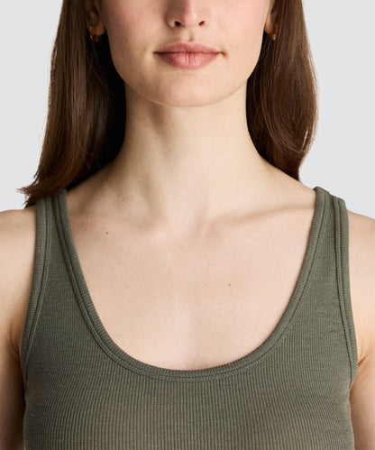 Women's Merino Rib Scoop Neck Tank
