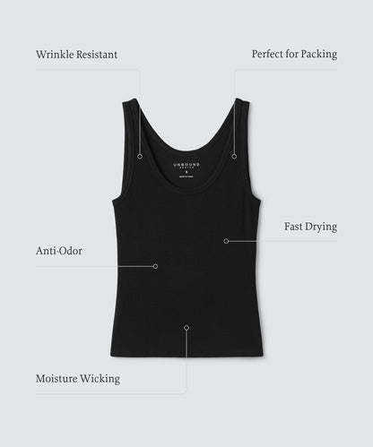 Women's Merino Rib Scoop Neck Tank