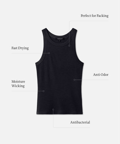 Women's Merino Ribbed Racer Tank