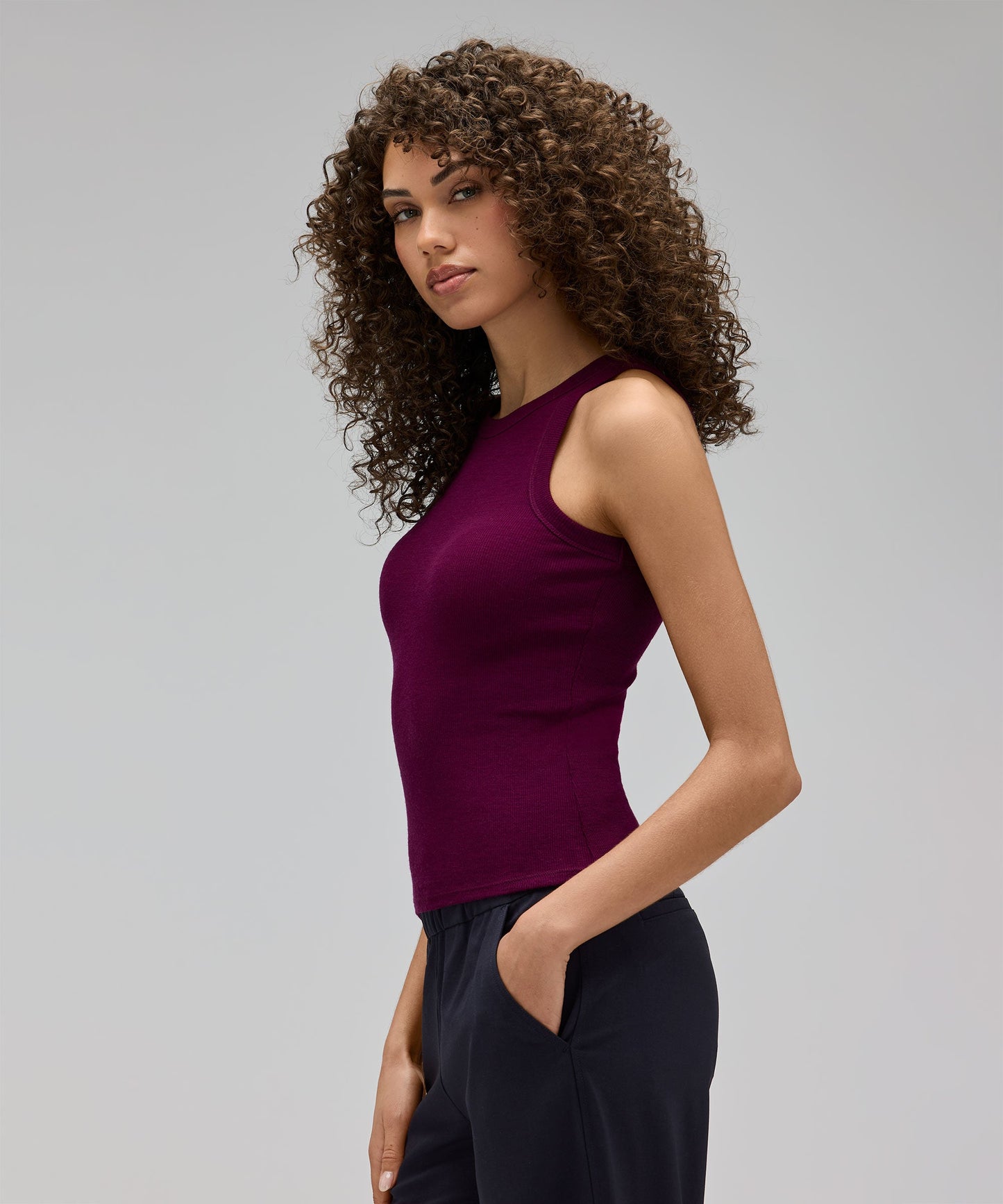 Women's Merino Ribbed Racer Tank