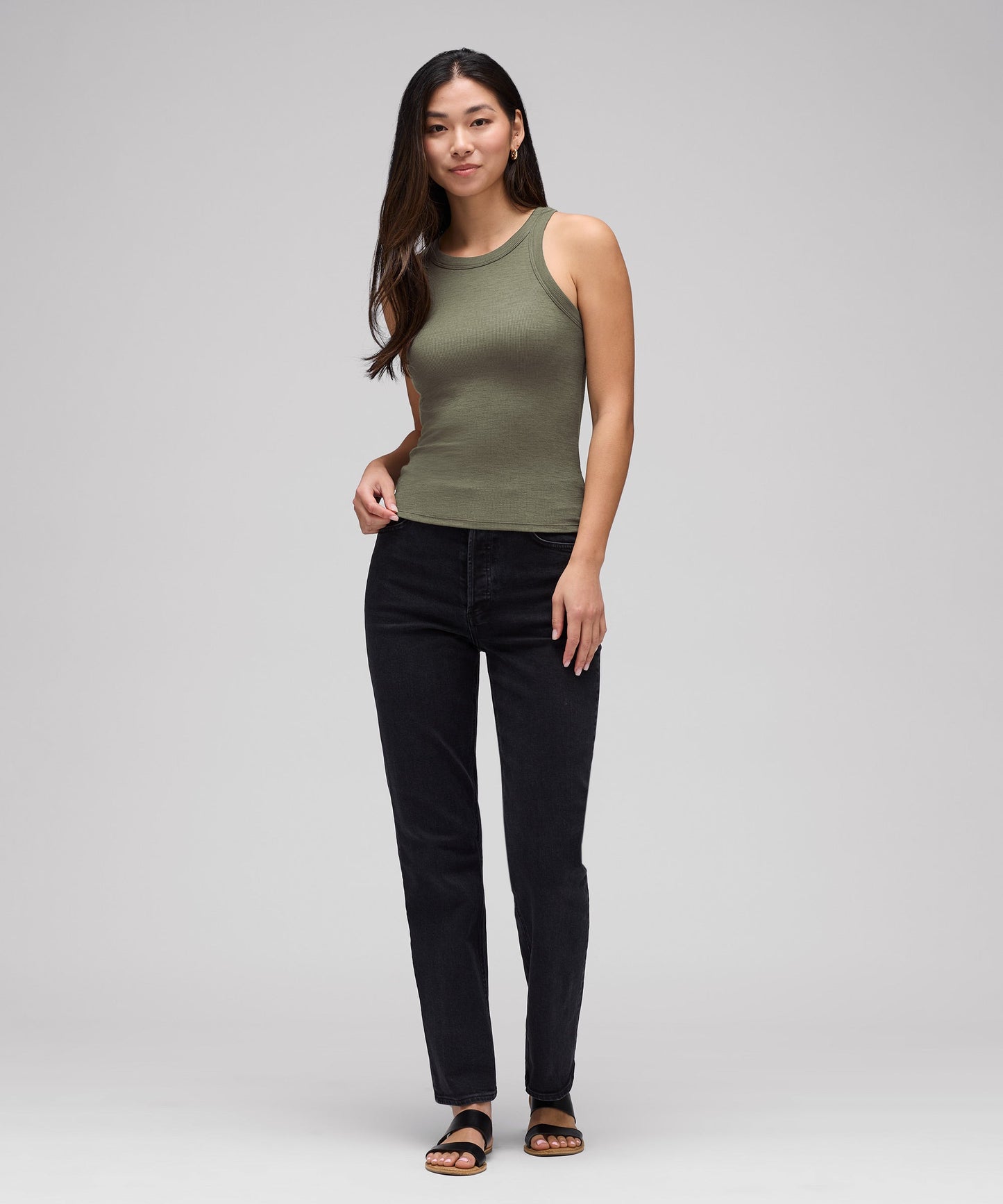 Women's Merino Ribbed Racer Tank