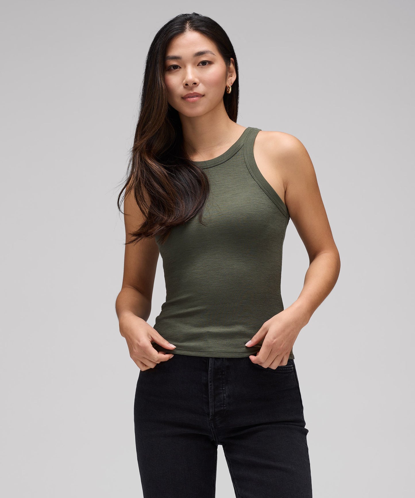 Women's Merino Ribbed Racer Tank