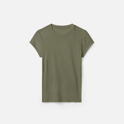 Women's Slim Merino Crew Neck T-Shirt