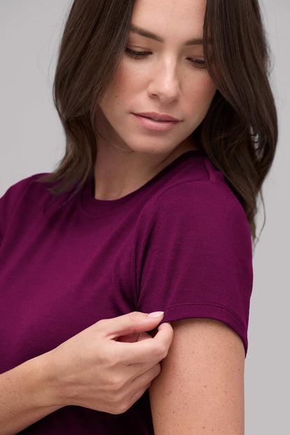 Women's Slim Merino Crew Neck T-Shirt